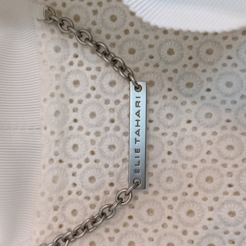 NWTs Elie Tahari Ivory Eyelet Cotton Andie Jacket size 12 - Picture 6 of 14